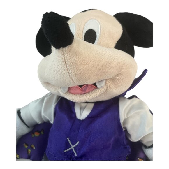 Vintage Disney Store Dracula Mickey Mouse Plush – Halloween Vampire Costume – 14 - Picture 3 of 6